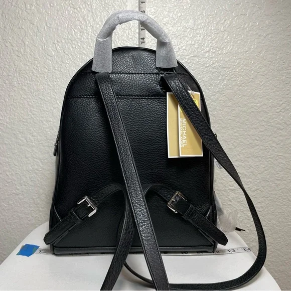 NWT - MK Michael Kors Rhea Leather Backpack NWT Michael Kors Rhea Medium Blue Colorblock Signature Logo  main image 3